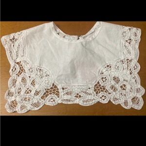 Detachable Cutwork Lace Doily Collar Cottage Core Removable Collar Off White